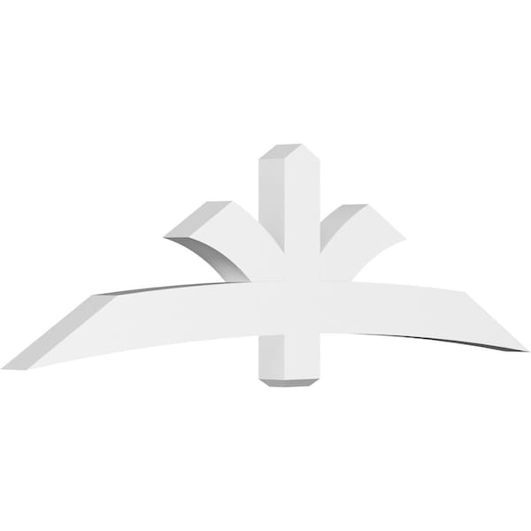 Ekena Millwork Davenport Architectural Grade PVC Gable Bracket, 84"W x 24 1/2"H x 4"D x 6"F, 7/12 Pitch GBP084X25X0406DAV00 - main